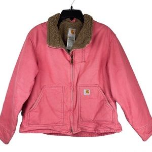 RARE Vintage Carhartt Womens Pink Canvas Jacket